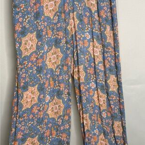Billabong Blue and Orange Floral Pants